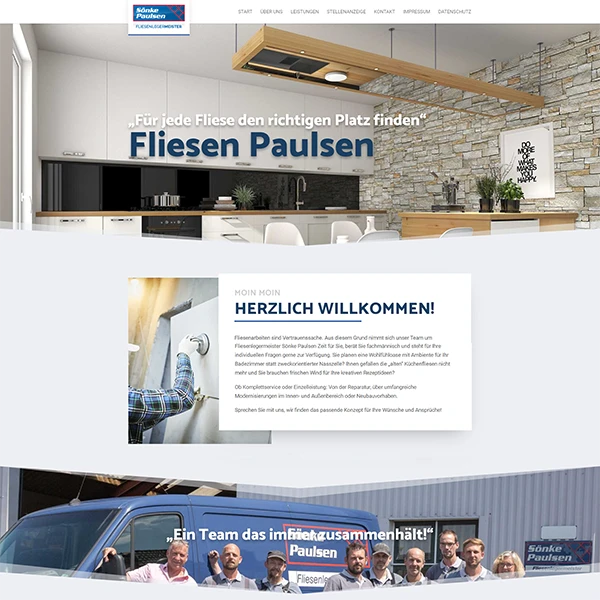 Webseite des Fliesenleger Paulsen