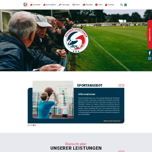 Layout des Husumer Sportvereines